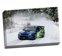 Subaru WRC Rally Canvas Art Print Poster 30X 20 Inches by Panther Print