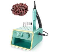 Subay Perceuse électrique portable pour ongles en acrylique avec gel et poudre, kit de manucure et pédicure avec tout ce dont vous avez besoin, vert clair