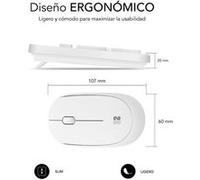 Subblim Combo clavier et souris Business Slim Silent sans fil blanc