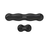 SUBBLIM Ergo Crystal Flex Pack Repose-poignet en gel pour clavier et souris Design ergonomique Ondulé antidérapant Soulagement du tunnel carpien pour bureau et gaming
