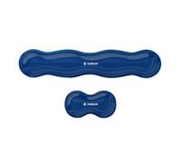 SUBBLIM Ergo Crystal Flex Pack Repose-poignet en gel pour clavier et souris Design ergonomique Ondulé antidérapant Soulagement du tunnel carpien pour bureau et gaming