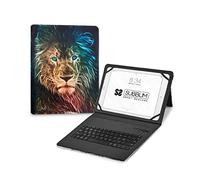 Subblim Étui pour tablette 11" avec clavier Bluetooth, clavier espagnol, fermeture élastique, port de charge, ultra mince, Keytab Pro Trendy Leon
