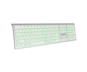 SUBBLIM Master Clavier sans fil avec connexion Bluetooth et récepteur 2,4 G Touches silencieuses éclairées