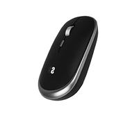 SUBBLIM Mini Souris Optique sans Fil pour PC, Ordinateur Portable, Mac, MacBook, avec 4 Boutons, Roue de défilement métallique, Ultra-Mince et Ergonomique, Silencieux, 1600 dpi, Ambidextre (Gris)