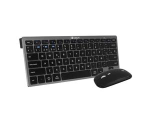 SUBBLIM SilentTouch, clavier et souris Bluetooth, récepteur USB RF 2.4G, compact pour ordinateur portable et ordinateur, technologie SilentTouch, clavier espagnol, noir