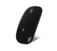 SUBBLIM Souris Optique sans Fil Bluetooth 2.4G, Double Plat pour PC, Ordinateur Portable, Mac, 4 Boutons, molette de défilement, Ultra Mince et Ergonomique, silencieuse, 1600 PPP, ambidextre, Noir