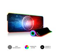 Subblim XL Tapis de Souris pour Ordinateur, avec lumière LED RVB, 9 Couleurs, Base en Caoutchouc antidérapante, pour Souris PC/Mac avec ou sans Fil, étanche, 80x30x0,4cm, imprimé