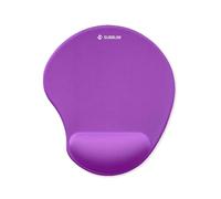 SUBBLIM Tapis de souris Ergo NEOGEL - 245 × 215 mm, repose-poignet en gel refroidissant, surface Lycra ultra fine, base PU antidérapante, ergonomie et soulagement tunnel carpien violet