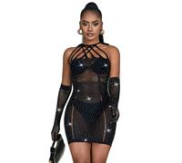 Subblime - 952235 robe réseille avec strass noir taille unique