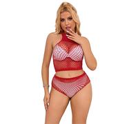 SUBBLIME - 952402 ENSEMBLE RESILLE AVEC LOSANGES ROSES TAILLE UNIQUE