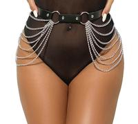 SUBBLIME - CHAÎNE CUIR CEINTURE NOIRE TAILLE UNIQUE