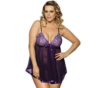 Subblime Queen Plus Size Subblime Queen Plus Babydoll avec nœud et strass 100 g