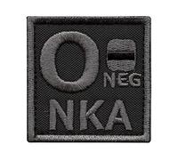 Subdued O NEG O- NKA Blood Type ACU Morale Army Tactical Embroidery Fastener Patch