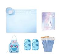 SUBEEN Tampon de peinture en silicone, tapis d’artisanat en silicone pliable 50x40cm, tampon de peinture en silicone multifonctionnel pour l’art de bricolage, la peinture, la création. (bleu)