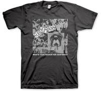 Subhumans What's Your Reason Adult Black Short Sleeve T Shirt Punk Rock Vintage Style Graphic Tees Manches Courtes(Medium)