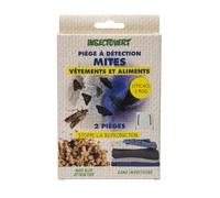 SUBITO - Piège Mites Alimentaires/vestimentaires - Action Longue durée sans Odeur - Convient placards et Cuisines - Lot de 2 pièces - Taille Unique Blanc