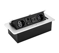 SUBKUDY Prise Bureau Encastrable Multiprise Encastrable Prise Plan De Travail Prise Usb Lan Hdmi Prise Encastrable Bureau Multiprise Angle