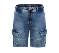 Sublevel Homme Denim Bermuda avec cordon Cargo Jeans Shorts Taille élastique