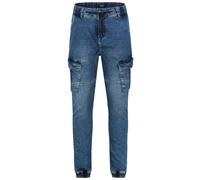 Sublevel Homme Jogger Jeans Cargo Pantalon Taille Élastique Poches