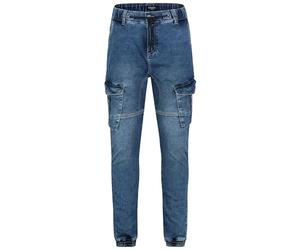 Sublevel Hommes Jogger Jeans avec Taille Élastique et Poches Cargo