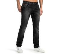 Sublevel Jean pour homme coupe droite slim pantalon en denim pantalon cargo pantalon jean, Slim Fit Black Denim, 42W