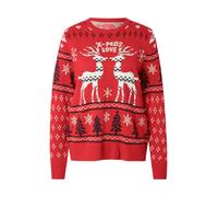 Sublevel Pull-over taupe / rouge vif / noir / blanc, Taille L
