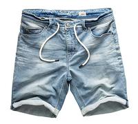 Sublevel Short de survêtement pour homme - Short en jean - Bermuda denim - Pantalon cargo - Pantalon de jogging vintage - Look usé W29 - W42 - Bleu - 44W