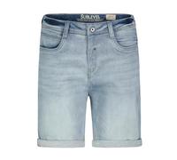 Sublevel Short en Jean Stretch pour Homme avec Ourlet reversé Denim Bermuda Pantalon, Couleurs:Bleu-Clair, Taille:32W