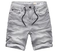 Sublevel W29 - W42 - Short de jogging pour homme - Bermuda en denim - Style vintage - Look usé, Grey Denim G104, 40W