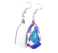 Sublimation Boucles d'oreilles vierges Pendentif de transfert de chaleur en forme de goutte inachevé avec crochets de boucles d'oreilles pour la fabrication de bijoux à faire soi-même Transfert de