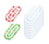 Sublimation Paper Clips - 10-Piece Large Sublimation Trombone Blanks | Heat Transfer Printable Metal Clips for Office, Journal Planner, Book, Food Document File Folder and Notebook Organization Use