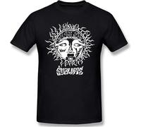 Sublime Badfish Cover Men Basic Cotton Short Sleeve Graphic Novelty T-Shirt Fashion Cool Tee Tops Black Manches Courtes(Medium)