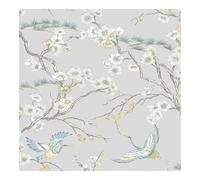 Sublime Blue Japan Papier peint géométrique Art Déco Métallique