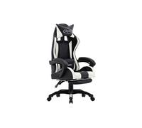 sublime fauteuil inclinable en Similicuir Blanc fixe standard 36x48x40 avec repose-pieds