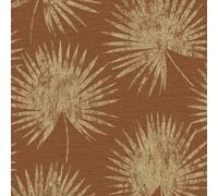 Sublime Papier peint intissé Feuillage palmier 1005 x 52cm Orange | Revêtement Mural, Tapisserie | Ambiance Facile à poser et à enlever