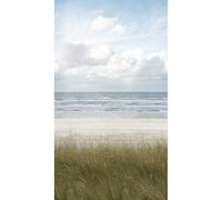 Sublime Papier peint panoramique Beach 159 x 280cm Bleu, beige, vert | Fresque Murale, Tapisserie Panoramique, Panneau Mural Décoratif Facile à poser et à enlever