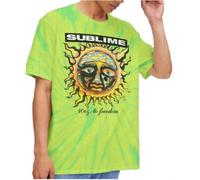 Sublime T Shirt 40Oz to Freedom Band Logo Nouveau Officiel Unisex Dip Dye Vert Size M