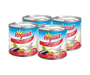 Sublimez vos recettes salées et sucrées avec le lait concentré entier REGILAIT, format pratique 4x170g, saveur authentique du terroir sans sucre ajouté - Lot de 3
