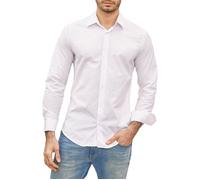 Subliminal Mode | Chemise Homme Manches Longues | Idéale pour le Bureau et Sorties Décontractées | Blanc Uni 3XL | 444-5 XXL