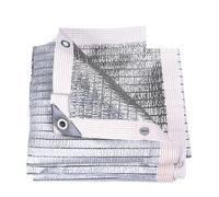 SUBLXPoten Filet D'ombrage Aluminium Filet Pare-Soleil en Aluminium avec taux d'ombrage de 85%, réfléchissant argenté for l'été, Anti-UV, pergola, auvent for Voiture(6-Line White Edge,1x7m)