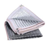 SUBLXPoten Filet D'ombrage Aluminium Filet Pare-Soleil en Aluminium avec taux d'ombrage de 85%, réfléchissant argenté for l'été, Anti-UV, pergola, auvent for Voiture(2-Line White Edge,1x4m)