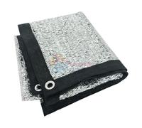 SUBLXPoten Filet D'ombrage Aluminium Toile d'ombrage réfléchissante en Aluminium avec œillets de Fixation renforcés, for Animaux Compagnie et Voitures, 2 x 4 m(3.0m x 4m)