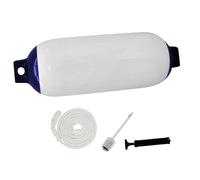 SUBLXPoten Garde-Boue De Bateau Accessoire de défense de Bateau Marin avec Corde, Utilisation extérieure for Bateaux de pêche, Bateaux de Sport, voiliers avec Pompe, Pare-Chocs for Ponton(White1)