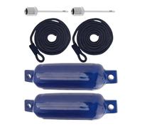 SUBLXPoten Garde-Boue De Bateau Pare-battages for Bateau, Accessoires for Bateau avec 2 Cordes, Pare-Chocs for Ponton, Hors-Bord, Yacht, voilier, Bateau de pêche(Blue1)