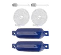SUBLXPoten Garde-Boue De Bateau Pare-battages for Bateau, Accessoires for Bateau avec 2 Cordes, Pare-Chocs for Ponton, Hors-Bord, Yacht, voilier, Bateau de pêche(Blue)