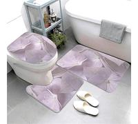 SUBLXPoten Lot de Tapis de Bain Three-Piece Carpet Household Bathroom Non-Slip Set Toilet Floor Mat(Type5)