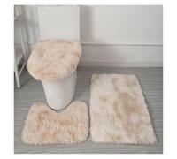 SUBLXPoten Lot de Tapis de Bain Tie-Dye Carpet Toilet Three-Piece Non-Slip Mat Bathroom Absorbent Set(Color1)