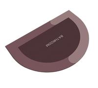 SUBLXPoten Paillasson Demi Lune Coussin Semi-Circulaire Absorbant la Boue de diatomée for Salle Bain, Porte d'entrée Toilette, Coussinet Pied antidérapant(Color4,60X90cm 23.6X35.4in)