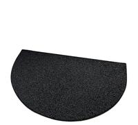 SUBLXPoten Paillasson Demi Lune Tapis d'entrée Semi-Circulaire antidérapant Absorbant l'eau, Ovale, for Porte, à Usage Domestique, Batoom, Coussinet de Pied(Black,120 * 150cm)