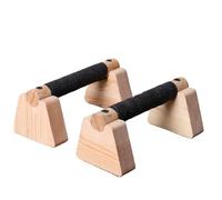 SUBLXPoten Parallettes Calistenics 1 Paire de Barres Pompes Street Fitness, poignée épaisse, Bois Massif, antidérapantes, équipement d'exercice à Domicile for Triceps(20cm)